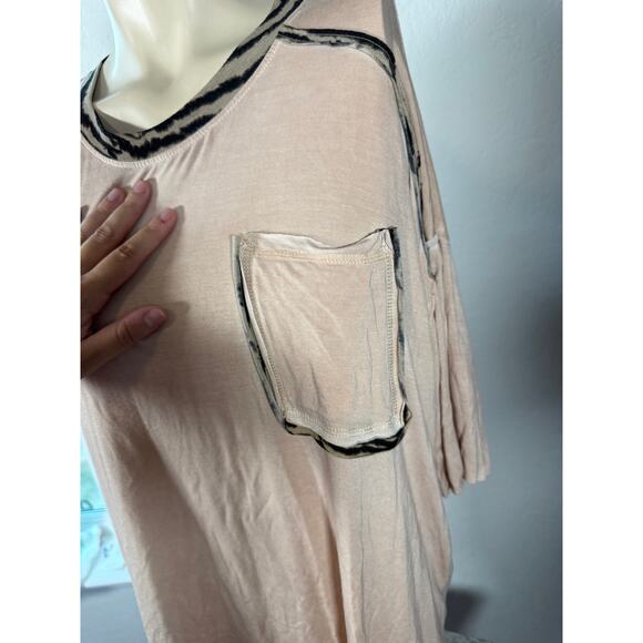 NWOT POL Blush Pink Hi Low Pocket Top Rayon Blend Large - Picture 10 of 11